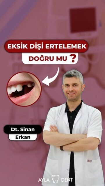 🦷 Eksik bir diş sadece estetik bir kayıp değildir.
Tedavi edilmeyen diş eksiklikleri zamanla çiğneme fonksiyonunu etkileyebilir, komşu dişlerin konumunda değişikliklere ve çene kemiğinde hacim kaybına neden olabilir. Bu nedenle diş eksikliğinin nedenine uygun tedavi seçeneklerinin, diş hekiminin klinik değerlendirmesi doğrultusunda planlanması önemlidir.
Bu videoda, eksik diş tedavisini ertelemenin ağız ve diş sağlığı üzerindeki olası etkilerini genel bilgilendirme amacıyla anlatıyoruz.

📍 Ayla Dent olarak Bağcılar’da ağız ve diş sağlığı hakkında güvenilir ve bilgilendirici içerikler paylaşmaya devam ediyoruz.

⚠️ Önemli Bilgilendirme:
Bu içerik genel bilgilendirme amacıyla hazırlanmıştır. Kişiye özel tanı ve tedavi planlaması yalnızca muayene sonrasında, ilgili alanda yetkin diş hekimi tarafından yapılabilir. Videoda kullanılan hasta görüntüleri temsilî stok görüntülerdir. Gerçek hasta görüntüsü veya kişisel sağlık verisi kullanılmamıştır. 

📞 0(212) 890 11 22 
🌐 www.ayladentistanbul.com 
📍 Yavuz Selim Mahallesi, Birlik Caddesi, No:89 Bağcılar, İstanbul

#BağcılarDişKliniği #BağcılarDişHekimi #DişSağlığı #AğızSağlığı #AylaDent