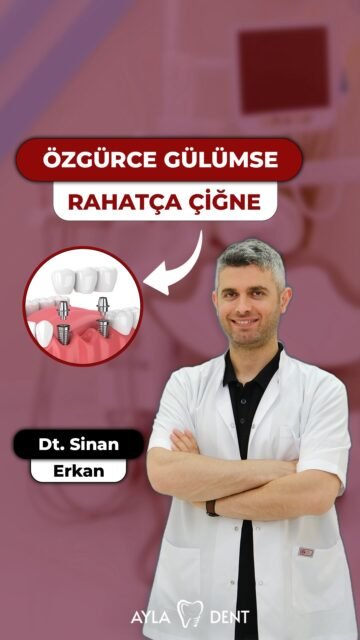Menüye bakarken “Acaba bunu rahatça çiğneyebilir miyim?” diye düşünmekten yorulmadınız mı? 🥩🍏

Eksik dişler veya hareketli protezlerin o çok sevdiğiniz yemeklerden ve sosyal hayatınızdan neleri çaldığını hiç düşündünüz mü? Ayla Dent olarak hazırladığımız bu içerikte, hastalarımızın yıllardır hasret kaldığı “yeme özgürlüğünün” arkasındaki gerçekleri konuştuk.

Peki, yeni nesil implant teknolojisi sadece titanyum bir vidadan mı ibaret, yoksa hayat kalitenizi kökten değiştiren bir anahtar mı? Tedavisi biten hastalarımızın yıllar sonra ilk kez rahatça elma ısırabildiği o tarifsiz anın sırrı ne? ✨

Cevabı ve çok daha fazlası videomuzda! 👇

Siz de sofralardaki özgürlüğünüzü kalıcı olarak geri kazanmak istiyorsanız videomuzu izlemeyi ve detaylı ön muayene için hemen bizimle iletişime geçmeyi unutmayın! 📩

⚠️ Önemli Bilgilendirme:
Bu içerik genel bilgilendirme amacıyla hazırlanmıştır. Kişiye özel tanı ve tedavi planlaması yalnızca muayene sonrasında, ilgili alanda yetkin diş hekimi tarafından yapılabilir.

📞 0(212) 890 11 22
🌐 www.ayladentistanbul.com
📍 Yavuz Selim Mahallesi, Birlik Caddesi, No:89 Bağcılar, İstanbul

#ayladent #implanttedavisi #dişeksikliği #gülüştasarımı #bağcılardişkliniği